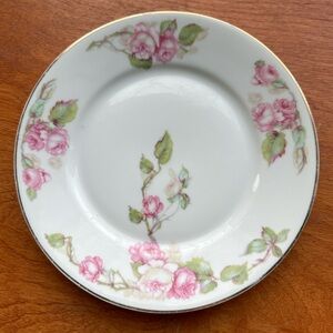 Vintage Z.S. Company Dessert Plate - Floral Design edged in Gold.